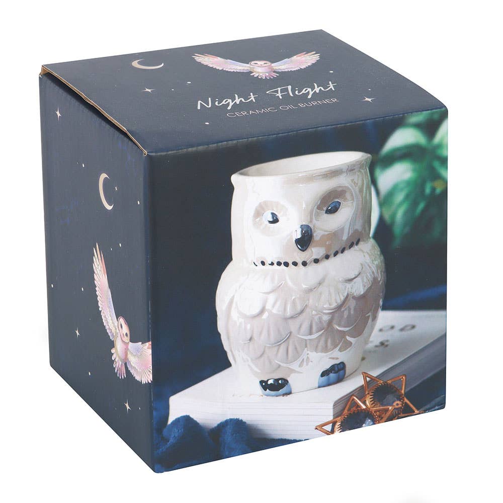 Iridescent Owl Oil Burner and Wax Warmer