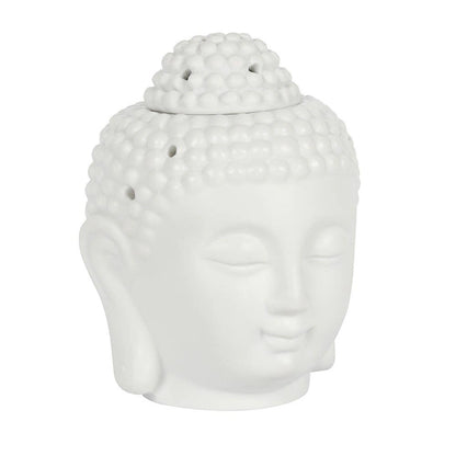 White Buddha Head Oil Burner and Wax Warmer