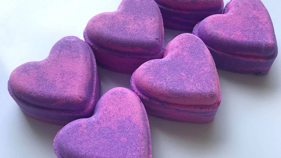 Heart bath bombs